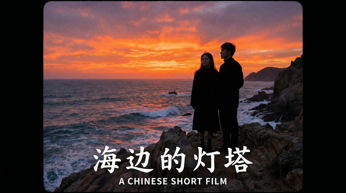女同获奖短片视频《海边的灯塔》
